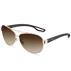 2. Brown Gradient Lens Polished Metal Frame