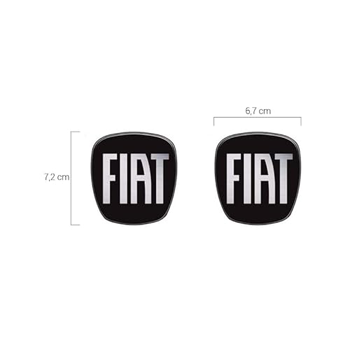 Kit 2 Adesivos Emblema Fiat Novo Uno Preto Black 2011/2021