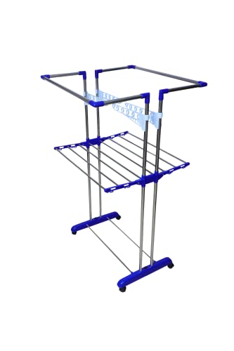 Image of Mega stand Clothes Drying Stand | Stand for Clothes Drying, Dress Hanging, and Small Cloth Drying - Your Reliable Drying Rack (Made of Stainless Steel)
