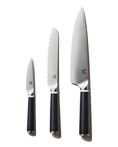 Material, Knife Trio, Carbon Stainless Steel Japanese Chef's Knife For Chopping And Cutting, Razor-Sharp Strong Blade, Blue Grey #TOP7