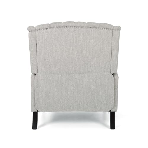 Sillón reclinable moderno gris claro con respaldo alto miniatura 6