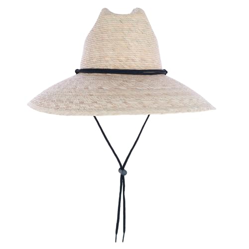 Sombrero de paja ancho con correa de barbilla miniatura 1