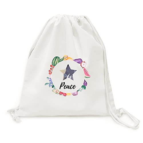 Sac en tissu pliable d'artiste violet abstract plantes pour fruits et légumes délicats