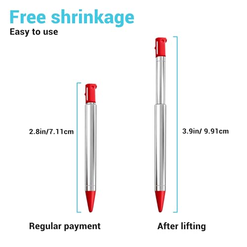 Image of 3DS Stylus Pen, Metal Retractable Replacement Stylus Compatible with Nintendo 3DS, 4in1 Combo Touch Styli Pen Set Multi Color for 3DS