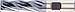 WIDIA Hanita TC120507004 1205 GP Plus Roughing/Finishing End Mill, 0.25" Cutting Dia, HSS-Cobalt, TiCN Coating, RH Cut, Weldon Shank, 4-Flute