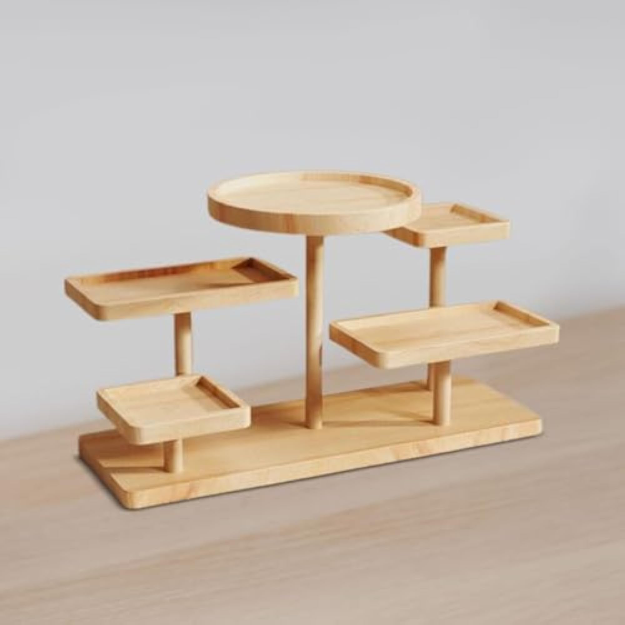 Wooden Multi Layer Display Rack Decor