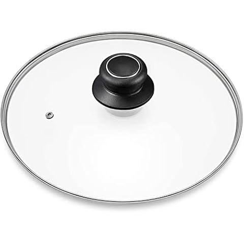 8 Inch Glass Lid for Frying Pan, Fry Pan, Skillet, Pan Lid Fits Lodge 8 Inch Cast Iron Skillets 8"/20cm, Clear Cover