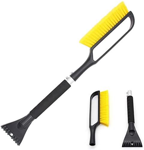 Cepillo de nieve XMING con raspador de hielo desmontable y agarre ergonómico para coche