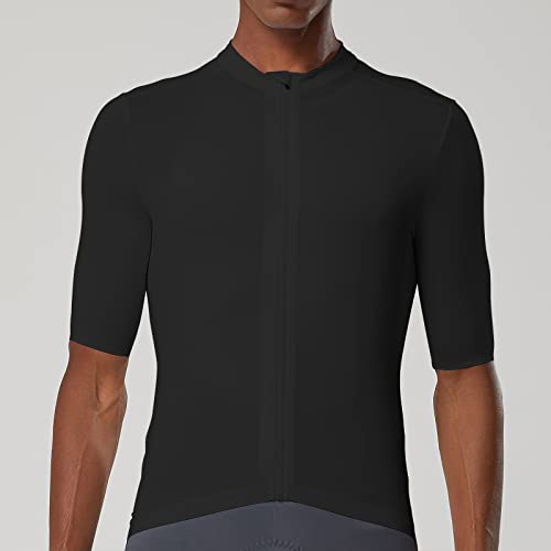 Image of YKYWBIKE Cycling Jersey Men Aero Race Fit, Road Bike Jersey Short Sleeved Moisture Wicking, Breathable,Zip Pocket,UPF50＋
