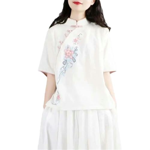 Chemise chinoise femme ample masquant les bras en coton doux