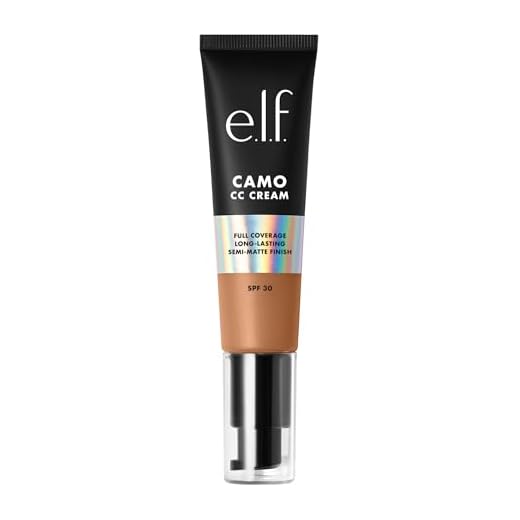 e.l.f. Camo CC Cream, Color Correcting Medium-To-Full Coverage Foundation with SPF 30, Tan 460 W, 1.05 Oz (30g)