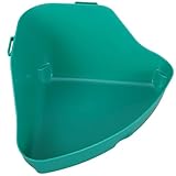 Solution gain de place pour cage : fixez ce bac à litière d'angle pour lapins à la paroi de l'habitat de votre animal pour une utilisation optimale de l'espace. convient également aux cages de hamsters, aux furets et aux petits animaux