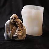 5 Inch Nativity Scene Mold Baby Jesus Family Resin Mold Nativity Scene Sculpture Mold Silicone Mold