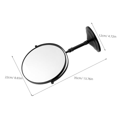 Miroir de maquillage grossissant 3x double face 8 pouces argenté avec pied de table - 3