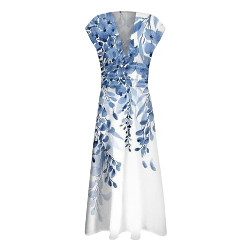 Women's Loose Fit Maxi Dresses Chiffon Daily Swing Casual 2025 Mature Outdoor Fashion Ruffled Short Dress3