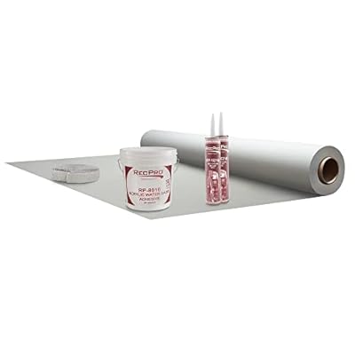 RecPro RV Extreme Duty Rubber Roof Kit | 8.5' Wide | Self Leveling Sealant | Butyl Tape | Light Gray | Made in USA (5 Foot Kit)