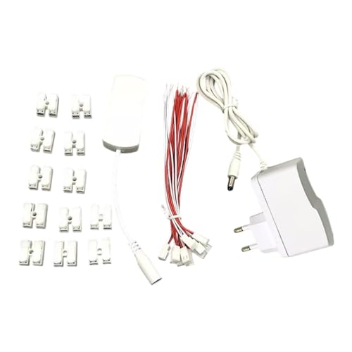Alimentatore per Modellismo 3V, Ripartitore di Corrente Kit Fai Da Te per Illuminazione Plastici e Decorazione Scene, Adatto per Edifici- 12 Porte