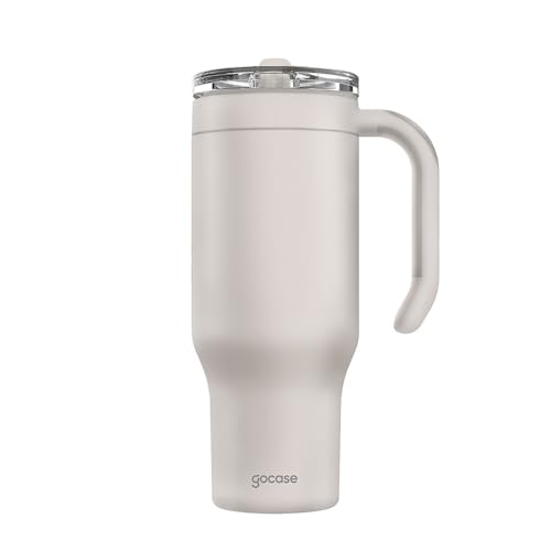 Gocase Copo Térmico Modelo Life Aço Inox, Bebida Fria até 48h e Quente até 6h (Branco, 1180 ml)