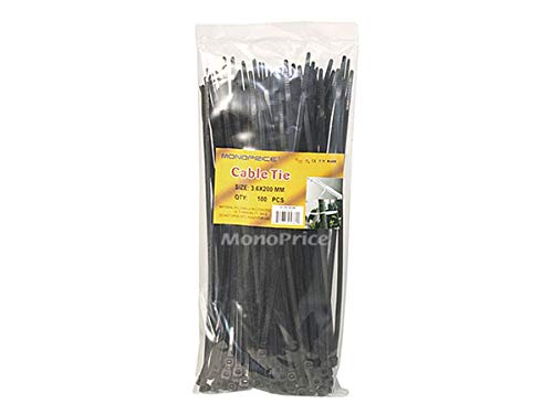 Monoprice 105761 20,3 cm (8 polegadas), 100 peças/pacote, 18 kg, preto