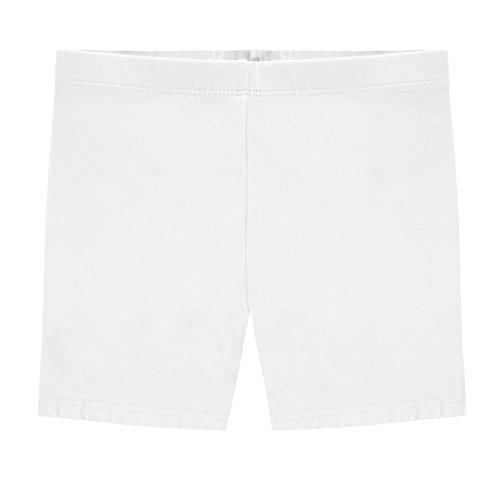 Hollywood Star Fashion Khanomak Kids Girls Biker Shorts (Size 4/5, White)