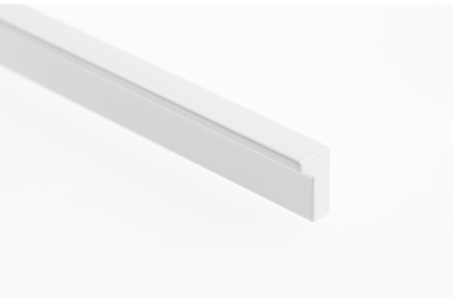 GTV Lungo Maniglia per mobili Pillar, alluminio bianco opaco, sottile ed elegante, per mobili alti, versatile, 1200 x 18,5 x 10,7 mm, con viti, moderna e funzionale