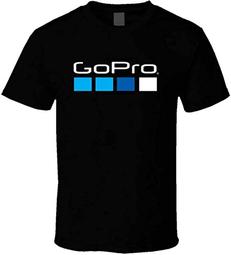 ELLAMASION Men's Go Pro Cam T-Shirt,Black,Large