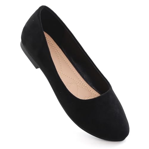 Image of Dear Time Women's Flats Comfortable Slip On Ballet Flats Soft Solid Casual Shoes