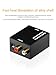 Digital to Analog Audio Converter, Optical/Coaxial/Spdif to RCA, 96KHz Sampling Rate, Gold-Plated Interface It is Suitable for converting Audio from TV /PS4/DVD/Network Set-top Box
