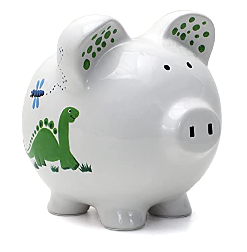 Image of Child to Cherish Ceramic Piggy Bank for Boys, Dinosaur