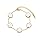 TICVRSS Clover Bracelets for Women, 18K Gold Plated Fashion Bracelet Four Leaf Lucky 4 Leaf Bracelet Jewelry Gifts (White)