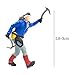 1:64 Climbing People Figurines Mountaineering People Figures Miniature People Model Realistic Miniature Hand Painted Explorer Figurines for DIY Projects Diorama Layout Decoration (Blue-1:64)