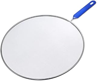 DBOO Stainless Steel Splatter Screen 29cm Extra Fine Mesh Frying Pan Cover Splatter Guard Pan Protector Grease Guard Weave Cover Guard with Handle for Cooking,Frying
