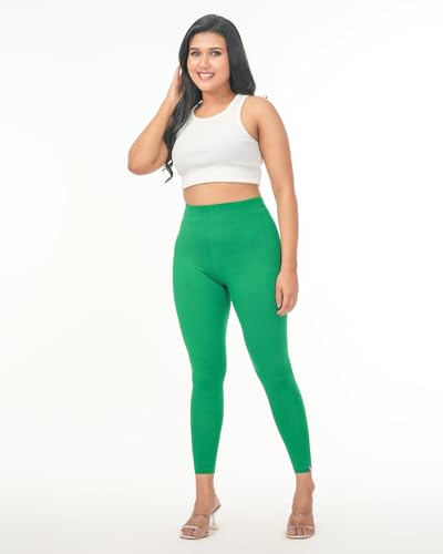 Image of Loveit Womens Solid Viscose Slim Fit Ankle Length Leggings