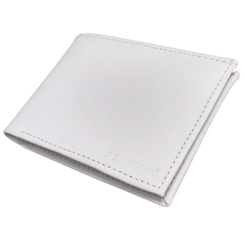 Carteira Masculina Couro Legítimo Cartão Cheque Rg Documento Branca