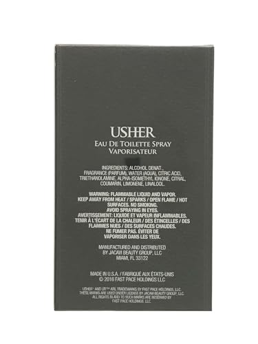 Usher Eau de Toilette Spray for Men, 3.4 Ounce