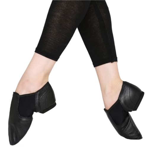 Scarpe Da Ballo Jazz Da Donna Slip On Scarpe da ginnastica da ballo jazz Scarpe da ballo for donna Scarpe da ballo nere marrone chiaro Scarpe da ballo jazz for donna bambini(Black adult size,FR43.5-26