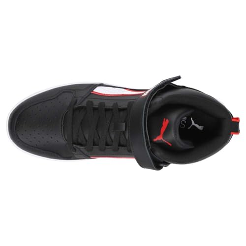 PUMA PUMA Rebound Layup Strap Alumni Sneaker Men's Basketball 10.5 D(M) US Black-White-High Risk Red