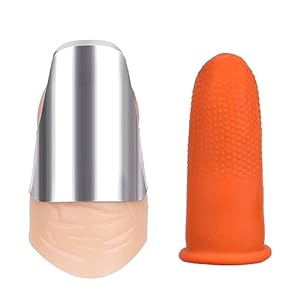 Qianly 2x siliconen duimmes plukken draagbaar gereedschap vingerbeschermer voor groenten en fruit plukken snoeien tuinplanten