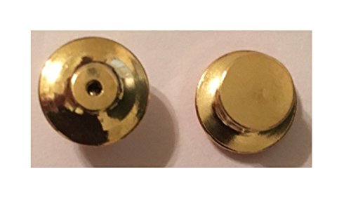 10 Locking Flathead Lapel Pin Brass Gold Back Clutch Clasp Fasteners