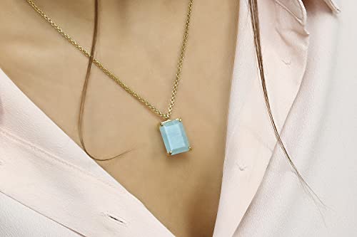 Collar de Anémona Aguamarina Hecho a Mano para Mujeres