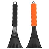 HOMSFOU 取り外し可能プラスチック製氷シャベル 耐低温 耐摩耗性に良い多機能雪かきスコップ 屋外除雪や窓ガラス霜取り用アウ 再利用可能