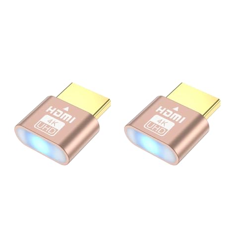 Adaptador HDMI Dummy Plug 4K HDR Virtual Display 2 Pack miniatura 1