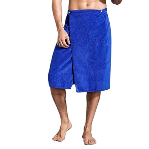Men's Bath Bath Towel Plush Towel Robe Soft Chic Elastic One Piece Spring Summer Knee Length Bath Robe