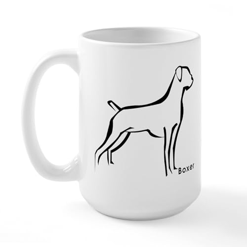 Taza de cerámica grande de 15 oz blanca miniatura 1