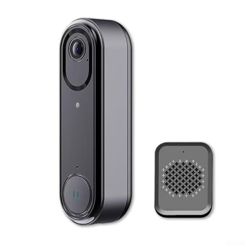 Aprilsunnyzone Timbre de video WiFi 720P que ofrece audio bidireccional, tecnología de detección humana, soporte de almacenamiento en la nube y duración prolongada de la batería para un monitoreo