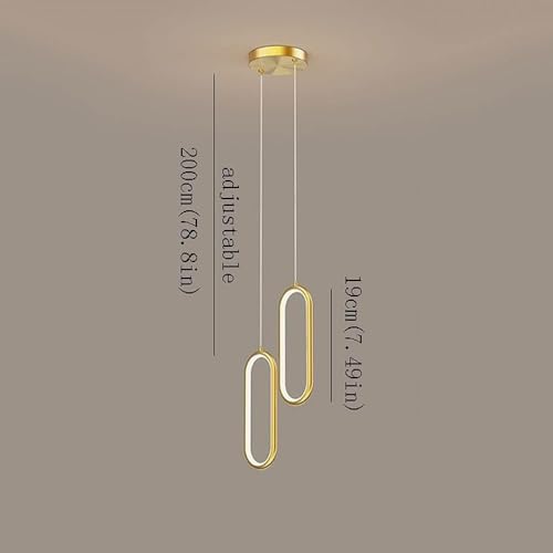 Suspension de plafond haut de gamme lustre LED cercles noirs et finitions cuivre - 5