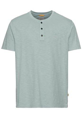 camel active Herren Kurzarm Henleyshirt aus Reiner Baumwolle Grün, Menswear-XXL