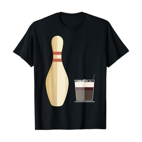 The Big Lebowski Bowling Pin Glass Of Whiskey Graphic Tee T-Shirt Cover