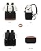 LOVEVOOK Laptop Backpack for Women, 15.6 Inch Work Laptop Bag with USB Port, Fashion Teacher Nurse Backpack Purse, Waterproof Travel Computer Backpack with Organizer Bag, 2PCS, Beige-Black