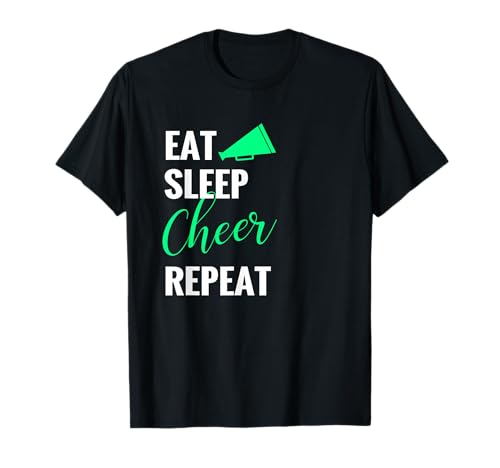Eat Sleep Cheer Repeat Cheerleader T-Shirt Cheerleading Gift T-Shirt